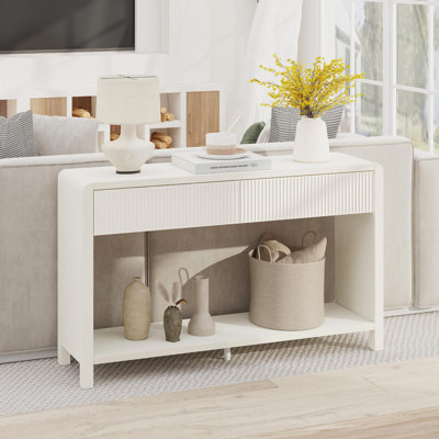 Guinna 2-Drawer Wood Console Table