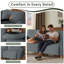 Grand canapé en chenille moderne, petite causeuse pour espace gris-129201572