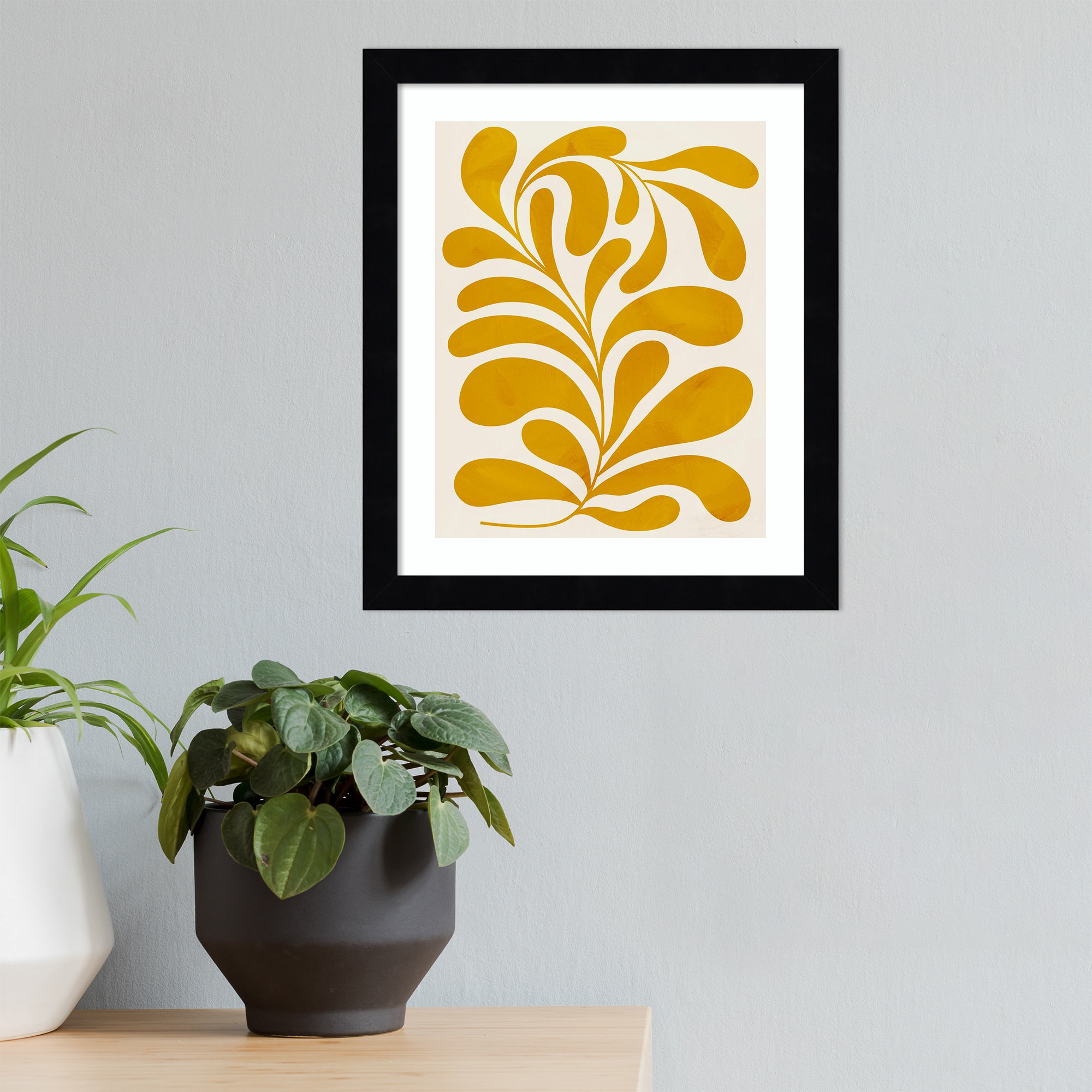 Goldenrod II by Grace Popp, Black, 13" H x 11" W x 1" D