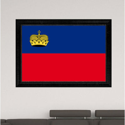 « liechtenstein country flag », impression sur toile encadrée