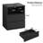 Nightstand Set with 2 Drawer and Built-in Outlets-1583389424