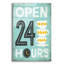 Art mural en verre épique «Retro Diner Open 24 Hours» par Michael Mullan Epic Art, 16 po x 24 po-1117244200