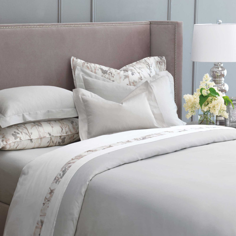 Deluca Sateen Duvet Cover, Twin Duvet Cover, Fawn