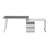 Rotating Multi-Positional Modern Desk, Grey