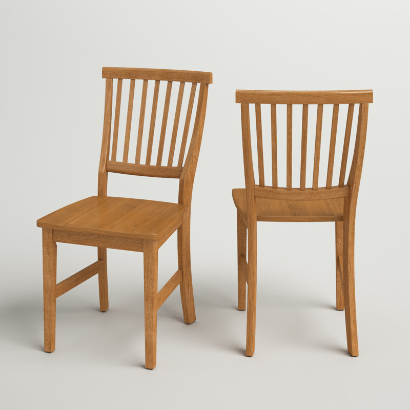 Almendra 18'' H Solid Wood Side Chair, Cottage Oak