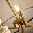 6 - Light Dimmable Gold Wagon Wheel Chandelier
