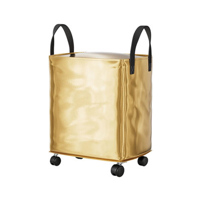 Plastic Organizer Rolling Storage Bag With Wheels Foldable Large Capacity Laundry Hamper Organizer With Carry Handles Waterproof Fabric Storage Bin For Clothes Blankets Dorm