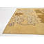 Tapis beige en laine nouée à la main de conception unique de 4 pi 5 po x 6 pi 6 po Mehdi
