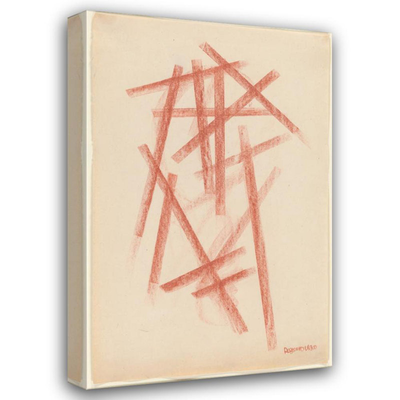 "Linear Composition" par Alexander Rodchenko - Toile tendue avec châssis, H 40 po x l 28 po