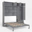 Grand lit escamotable avec garde-robe et armoire-1760622128