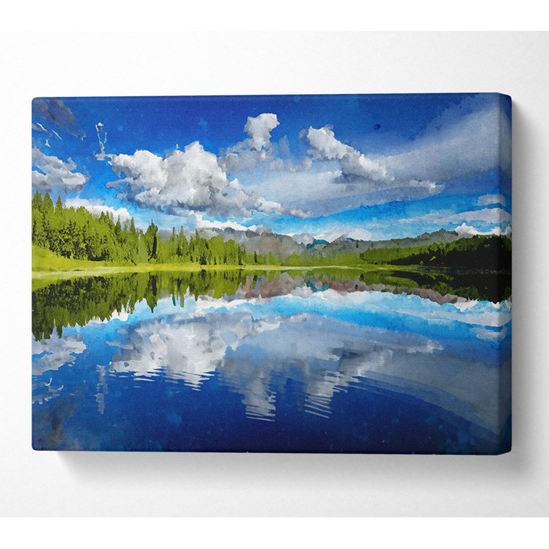 Ripples In The Ocean View - Wrapped Canvas Print, 66cm H x 106.6cm W x 10cm D