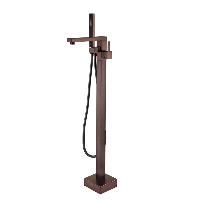 Oil Rubbed Bronze Freestanding Bathtub Faucet with Hand Shower