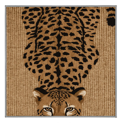 Washable Cheetah Wildlife Area Rug