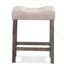 Ensemble de 2 tabourets Sora touffetés à hauteur de comptoir, taupe-1862435653-1862435655