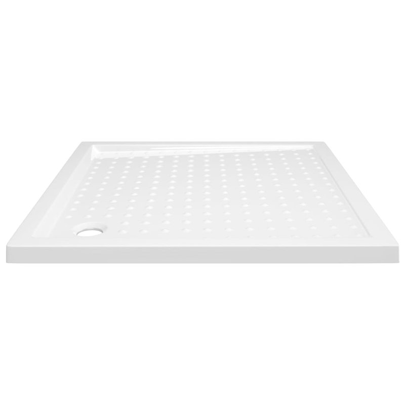 Jaimes Plastic Shower Tray - White, Corner, 4cm H x  80cm W x 80cm D