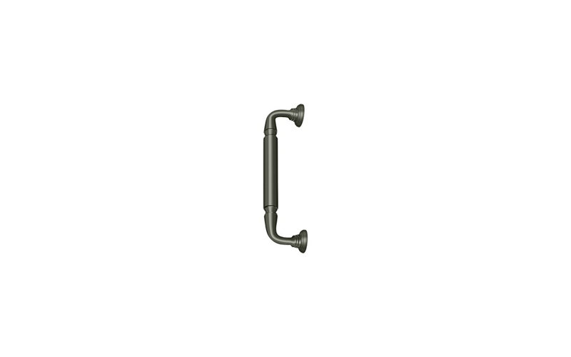 Poignée de porte Deltana DP2578U15A avec rosette, 10 po, nickel antique, Antique Nickel