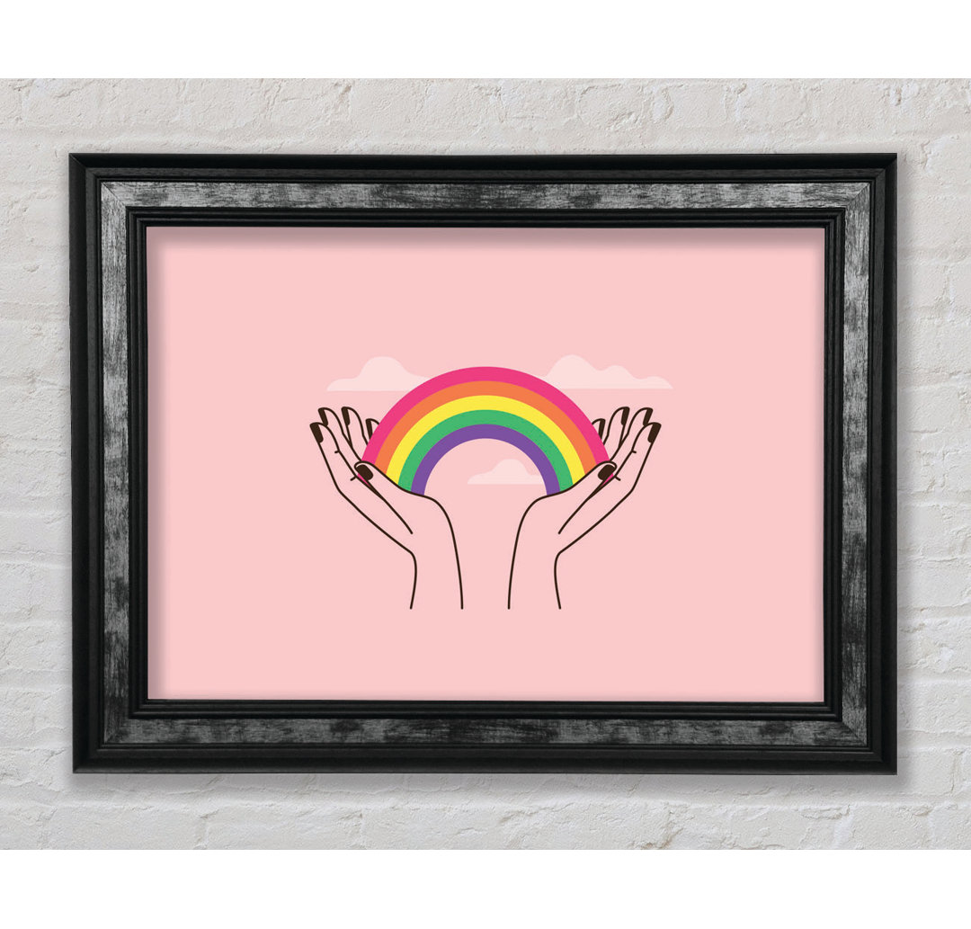 Rainbow In My Hands - Einzelne Bilderrahmen Kunstdrucke