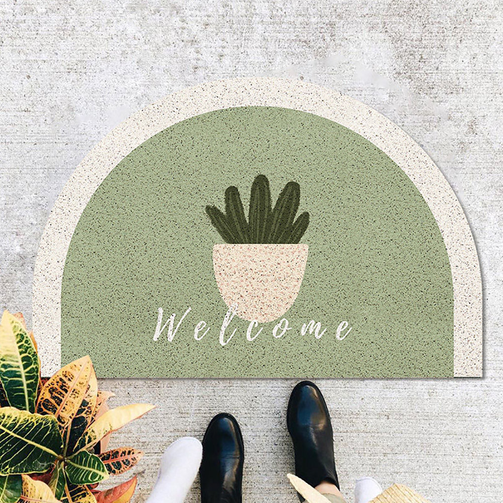 Lark Manor™ SemiCircle PVC Coil Door Mat, Indoor/Outdoor Doormat, Set