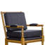 Chaise d'appoint Spindle, chêne vieilli, gris anthracite