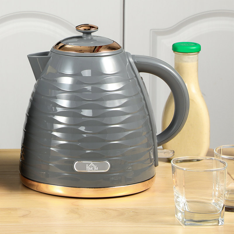 HOMCOM 1.7L Electric Tea Kettle, Grey
