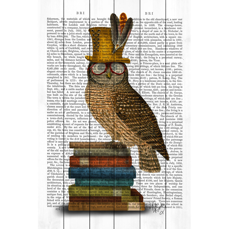 « Hibou on Books »-impression d’art textuel sur bois, H 45 po x l 30 po x P 1,5 po