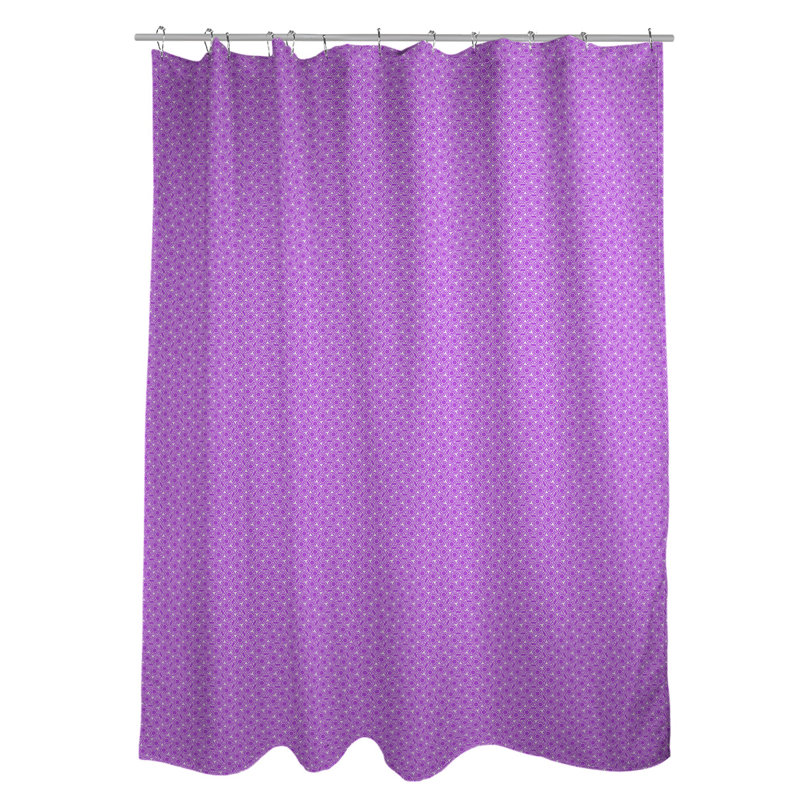 Rideau de douche simple hexagonal classique, Violet, Classic Hexagonal