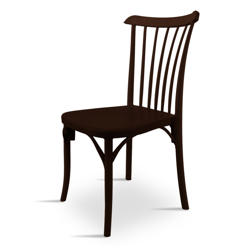 Loesch Patio Dining Side Chair, Wenge