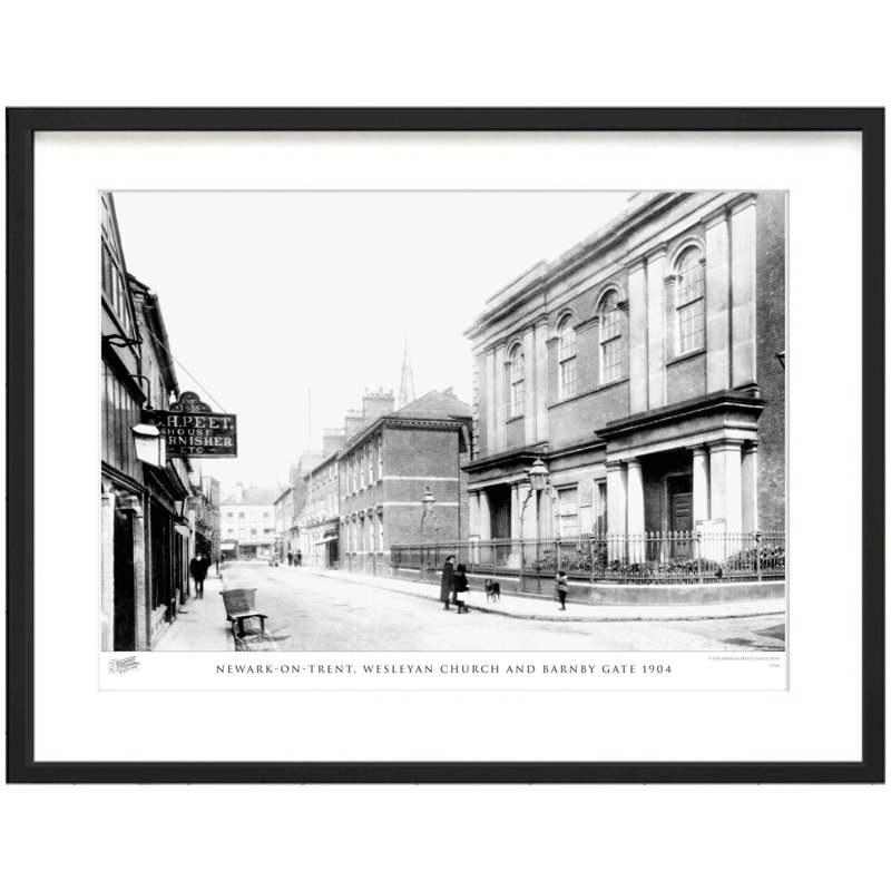 Newark On Trent, Wesleyan Church And Barnby Gate 1904 - Single Picture Frame Print, 28cm H x 36cm W x 2.3cm D