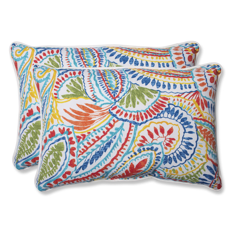 Ummi Indoor/Outdoor Lumbar Pillow, 11.5" H x 18.5" W x 5" D