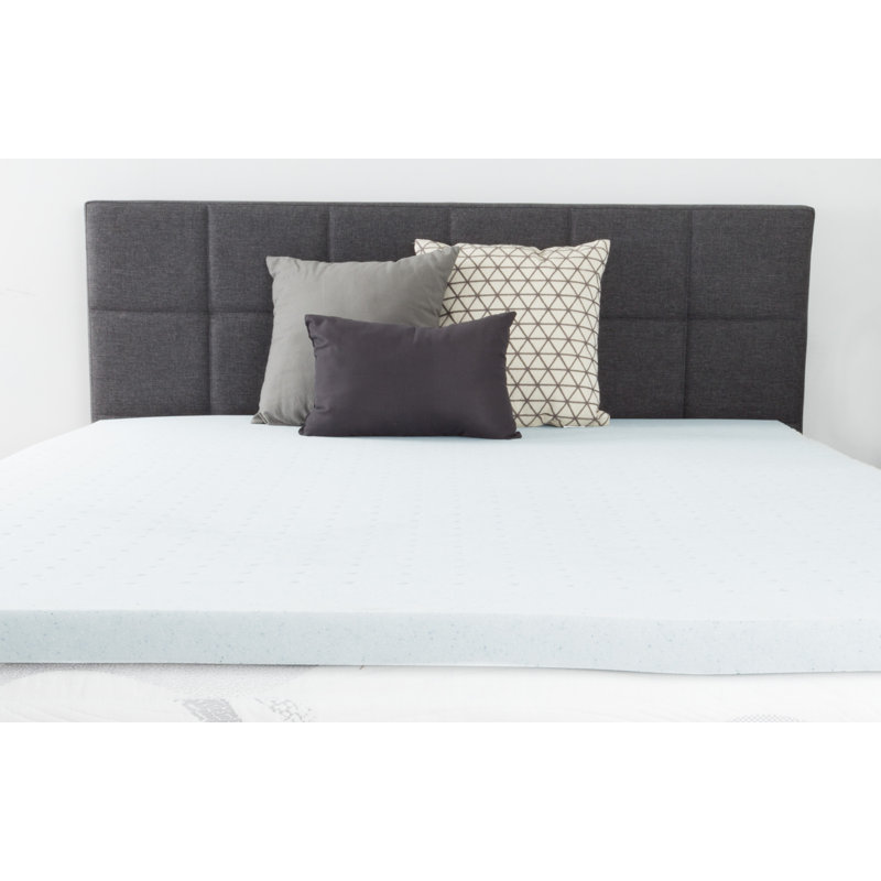 Surmatelas en mousse viscoélastique imprégnée de gel - Surmatelas en mousse viscoélastique de 2 po - Support, refroidissement, confort