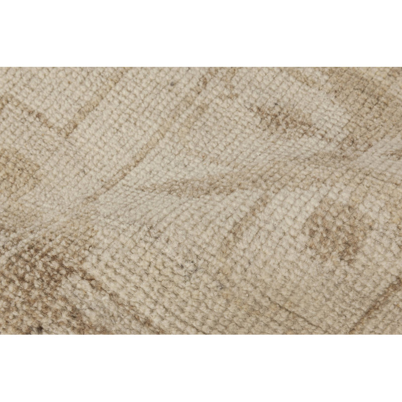 Tapis beige d'inspiration orientale moderne 11 pi 10 po x 16 pi Modern