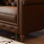 Causeuse-coussin standard en cuir véritable brun-547879982