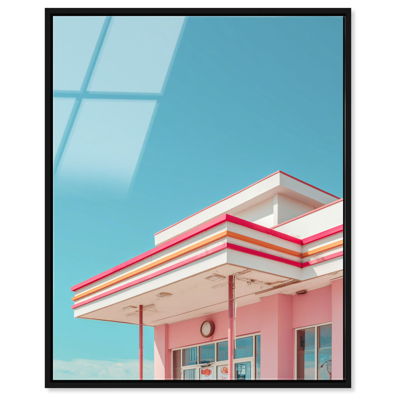 Linear Symmetry II High-Gloss Frameless Acrylic Glass Wall Art Americana Print by Oliver Gal, Ready to Hang, 16 x 20