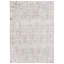Tapis abstrait en polyester tissé à la machine en ivoire / gris / rouille-175320269