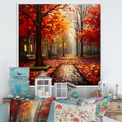 Autumn Park Sycamore Trees - Tree Sycamore Wall Art