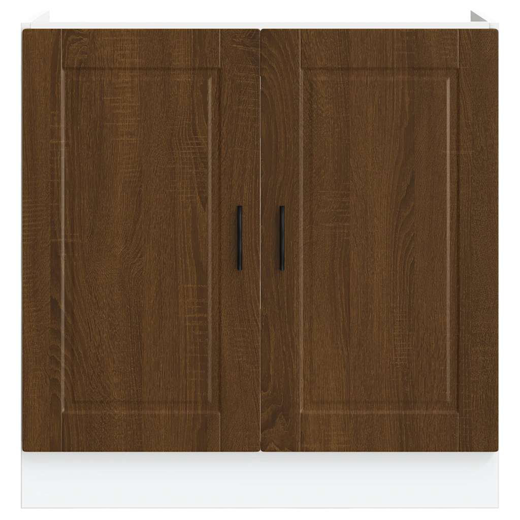 Vidaxl Spülenunterschrank Porto Betongrau 80X46x81,5 Cm Holzwerkstoff