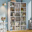 70.9" Tall Corner Bookshelf, 6 Tier Arc Shape Corner Shelf, Freestanding Bookcase For Living Room And Office-2109003304