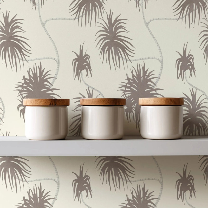 Dragon Tree - Wallpaper, Coconut Linen, Premium Paper