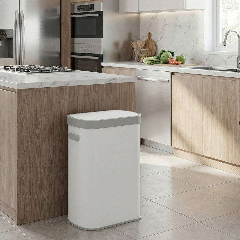 Steel Step On Multi-Compartment Rubbish & Recycling Bin - 50L
