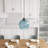 1-Light Dimmable Kitchen Island Glass Pendant Light-1217365674