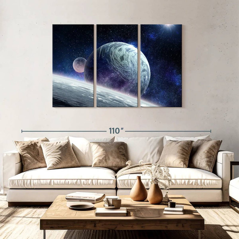 Oberle Cosmic Planet Pluto, 48" H x 74" W