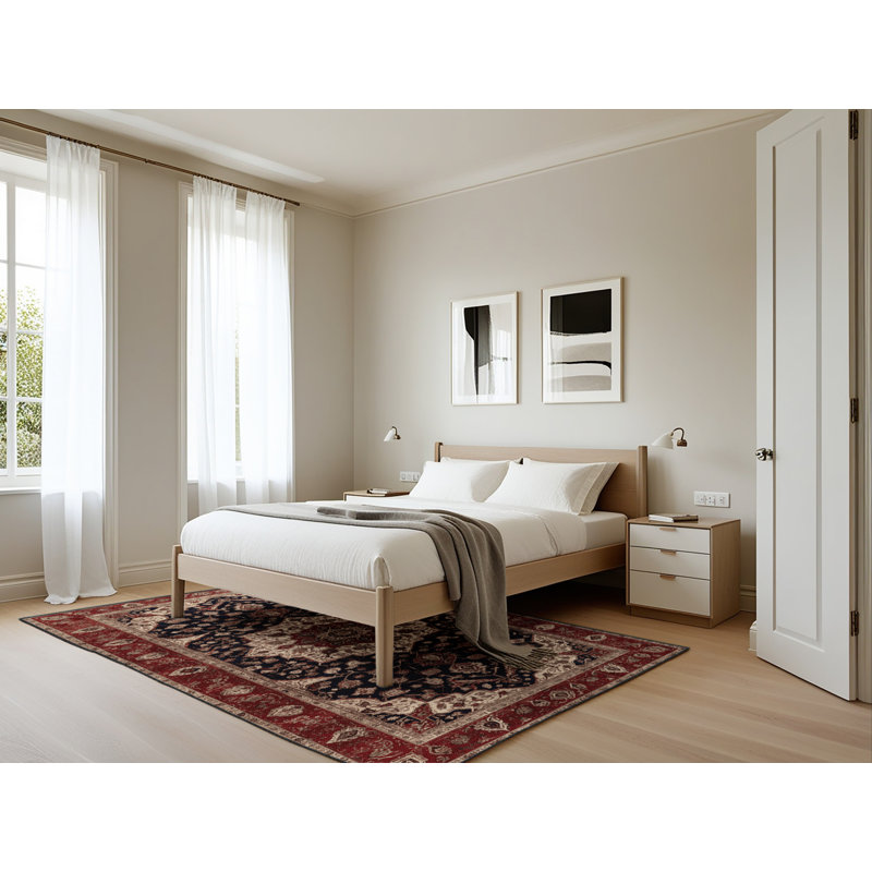 Tapis brun lavable à la machine, Rectangle 5 pi x 7 pi