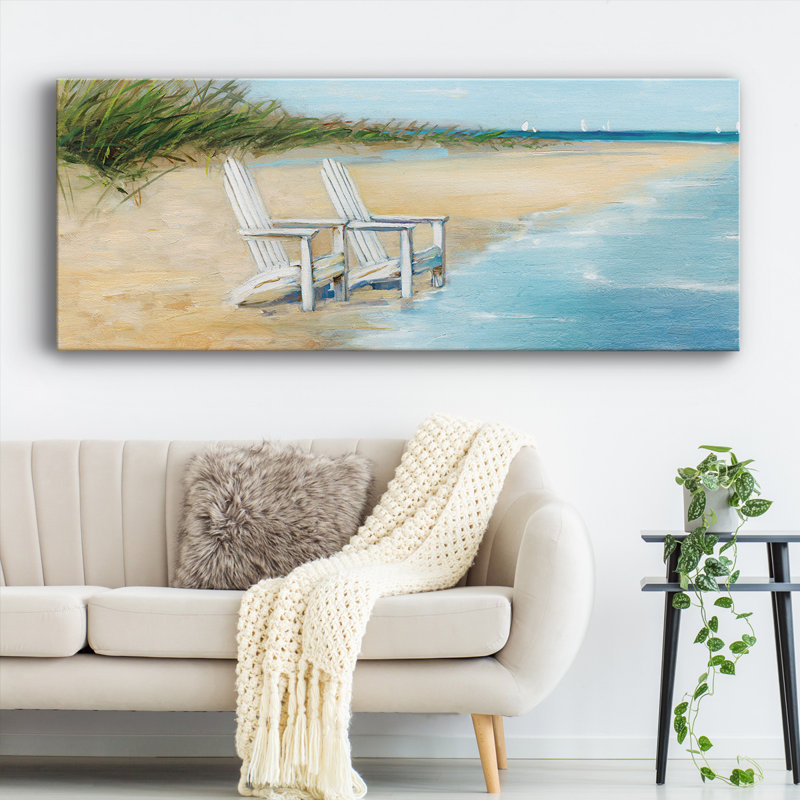 Vue sur l'eau II sur toile, H 8 po x l 20 po x P 1,5 po