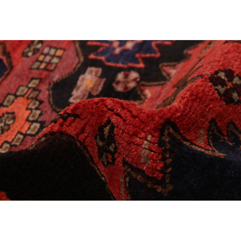 Tapis rouge anatolien fait à la main de conception unique 4 pi 0 po x 9 pi 3 po Konya
