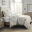 Ensemble d'édredon décontracté classique chic bleu clair brun Dalia-66085660-66085661