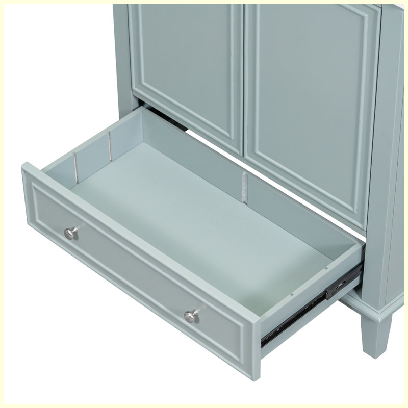 Meuble-lavabo moderne multifonctionnel avec lavabo et tiroir, Vert