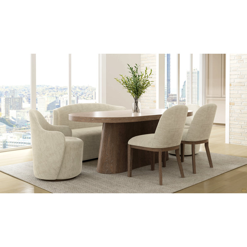 Oval Dining Table In Cocoa Finish