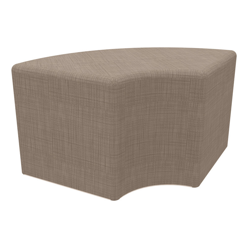 Tabouret de quart de salle à manger modulaire de Learniture, H 18 po x l 37 po x P 27 po, Brun hachuré, Non
