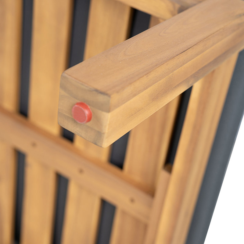 Chaise longue d'extérieur avec accoudoirs