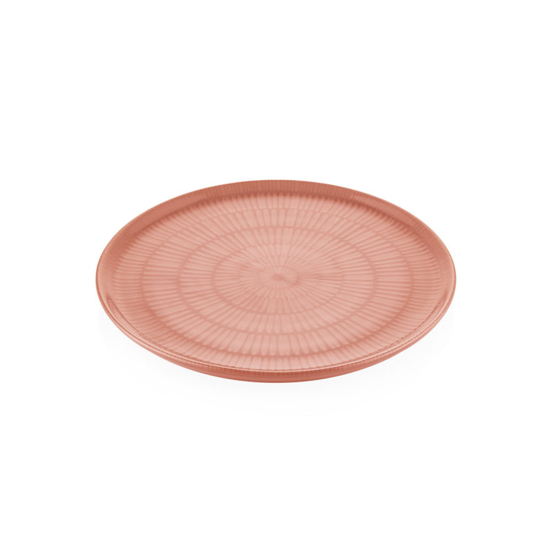 Elegant Salmon Ceramic Service Plate, 11.8 x 11.8 x 0.4 Inches | 100% Durable Ceramic, Perfect for Entertaining & Everyday Use | Stylish Design Enhances Table Settings, Ideal for Home & Restaurant